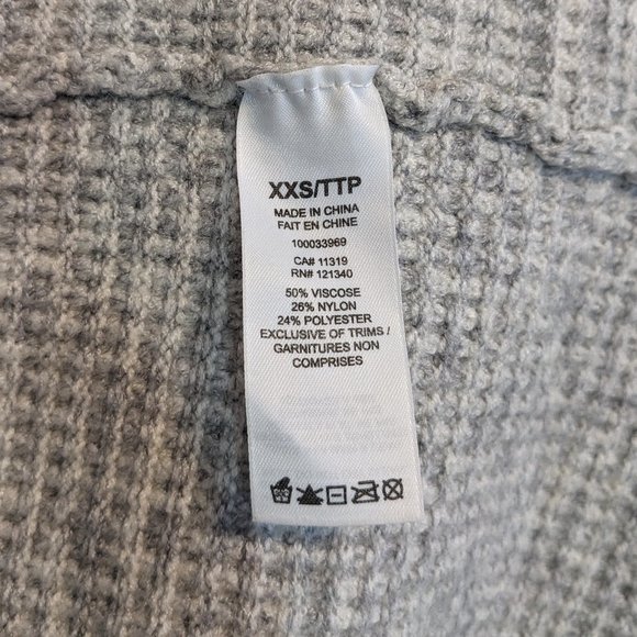 Dynamite Long Chunky Knit Coatigan Cardigan, XXS, Grey Marle, EUC - Picture 7 of 7